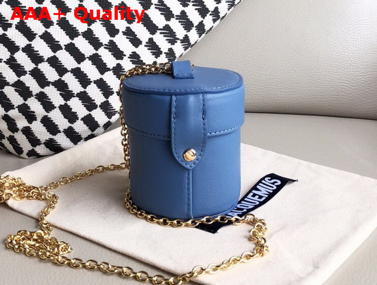 Jacquemus Le Vanity Leather Mini Bag in Blue Replica