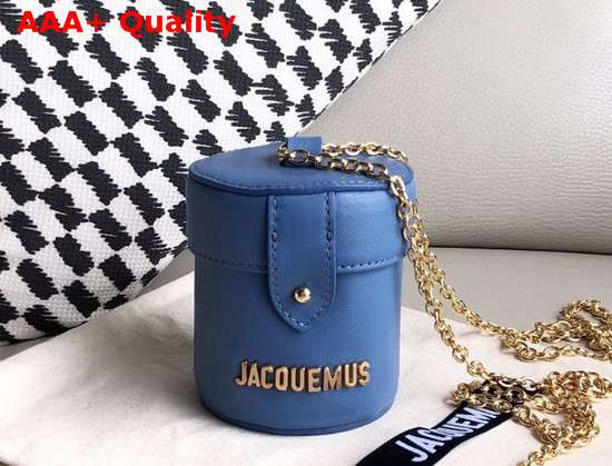 Jacquemus Le Vanity Leather Mini Bag in Blue Replica