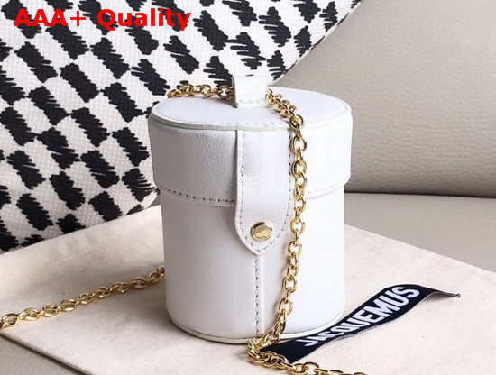 Jacquemus Le Vanity Leather Mini Bag in White Replica