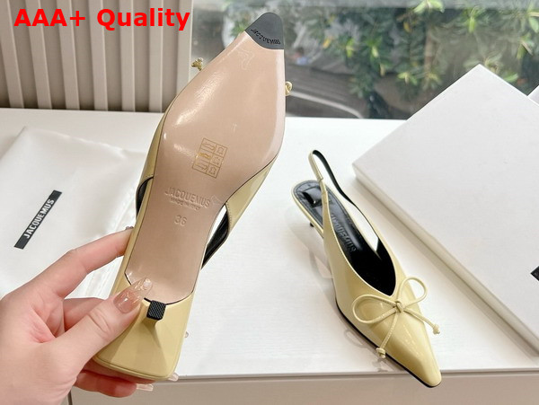 Jacquemus Les Slingbacks Cubisto Basses Pale Yellow Replica