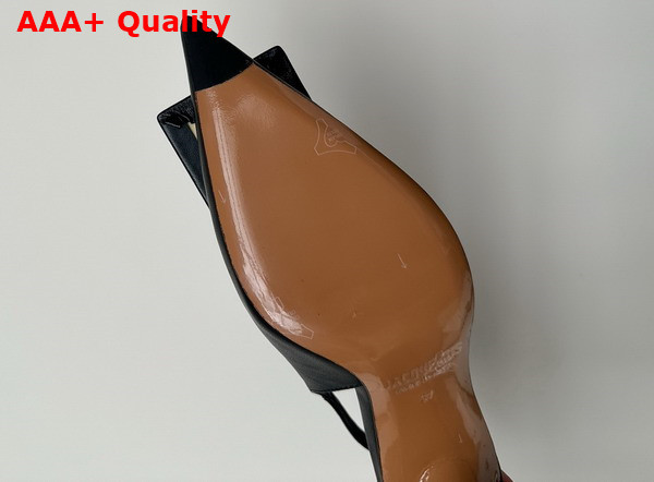 Jacquemus Les Slingbacks Duelo Hautes Black Smooth Leather Sling Backs Replica