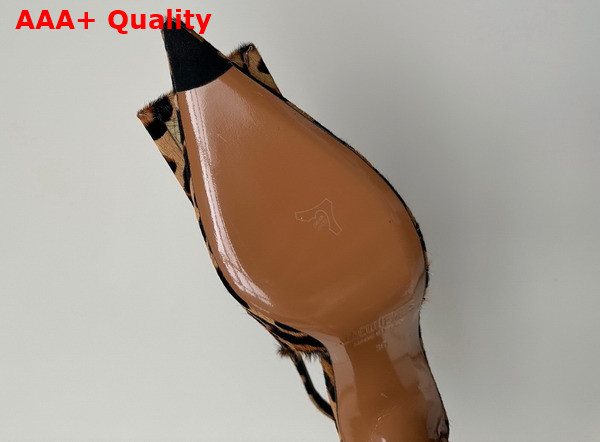 Jacquemus Les Slingbacks Duelo Hautes Brown Leopard Print Pony Hair Sling Backs Replica