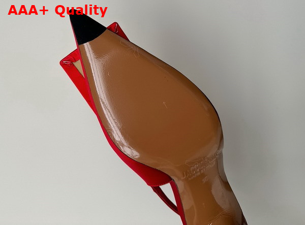 Jacquemus Les Slingbacks Duelo Hautes Red Satin Sling Backs Replica