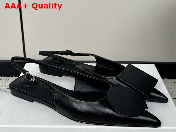 Jacquemus Les Slingbacks Duelo Plates Black Smooth Leather Replica