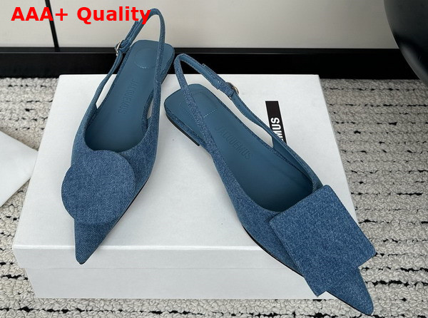 Jacquemus Les Slingbacks Duelo Plates Blue Denim Replica