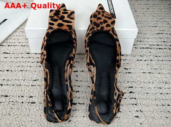 Jacquemus Les Slingbacks Duelo Plates Leopard Brown Pony Hair Replica