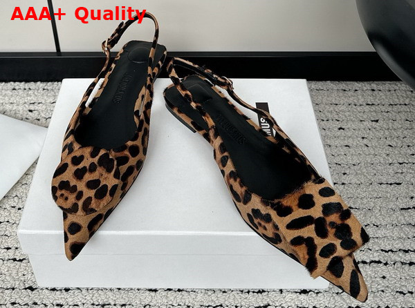 Jacquemus Les Slingbacks Duelo Plates Leopard Brown Pony Hair Replica