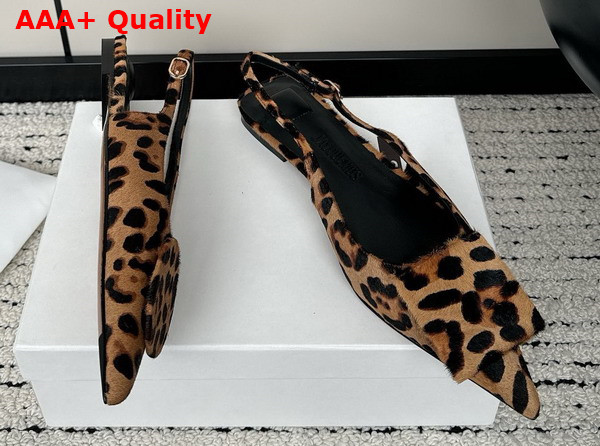 Jacquemus Les Slingbacks Duelo Plates Leopard Brown Pony Hair Replica