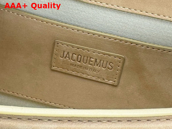 Jacquemus The Long Bambino Long Flap Bag in Dark Beige Nubuck Leather Replica