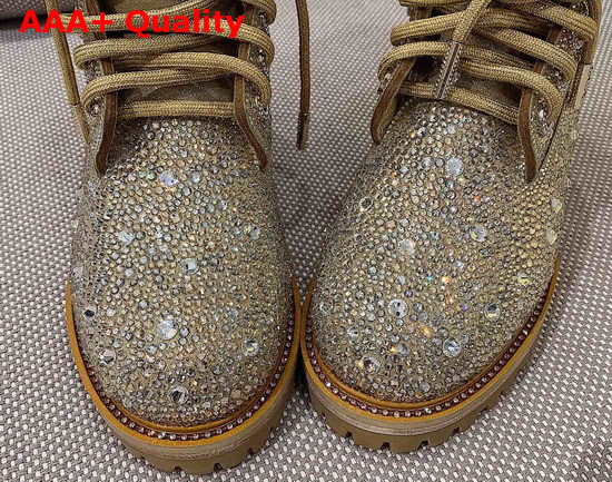 JC X Timberland F Golden Mix Shimmer Suede Boots with Crystal Hotfix Replica