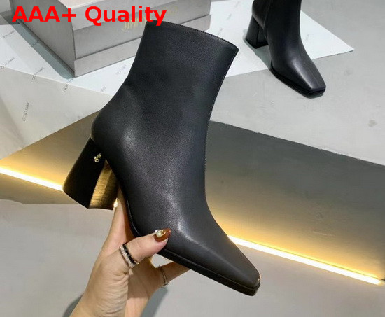 Jimmy Choo Bryelle 65 Black Calf Leather Black Heel Ankle Boots with JC Emblem Replica