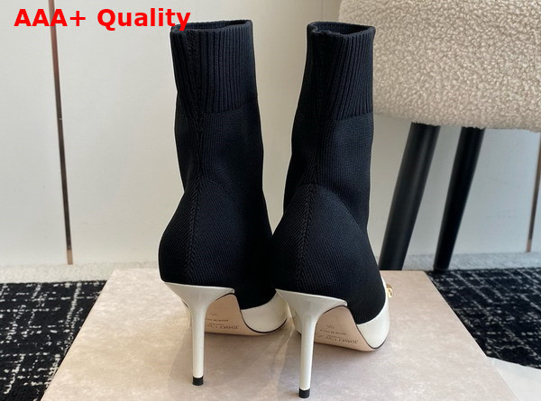 Jimmy Choo Carolyn Ankle Boot 90 Latte and Navy Leather and Knit Ankle Boots Replica