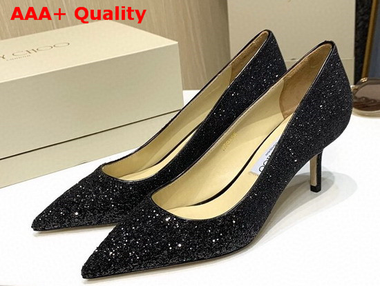 Jimmy Choo Love 65 Pumps Black Glitter Replica