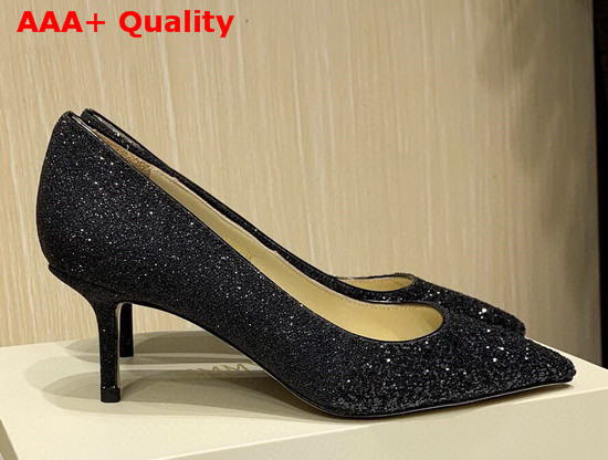 Jimmy Choo Love 65 Pumps Black Glitter Replica