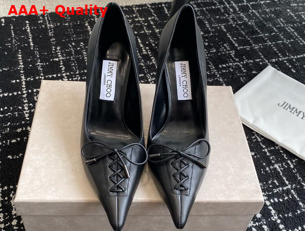 Jimmy Choo Scarlett 95 Black Nappa Leather Pumps Replica