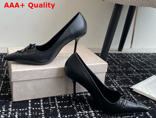 Jimmy Choo Scarlett 95 Black Nappa Leather Pumps Replica