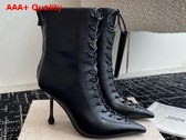 Jimmy Choo Scarlett Ankle Boot 95 Black Nappa Leather Boots Replica