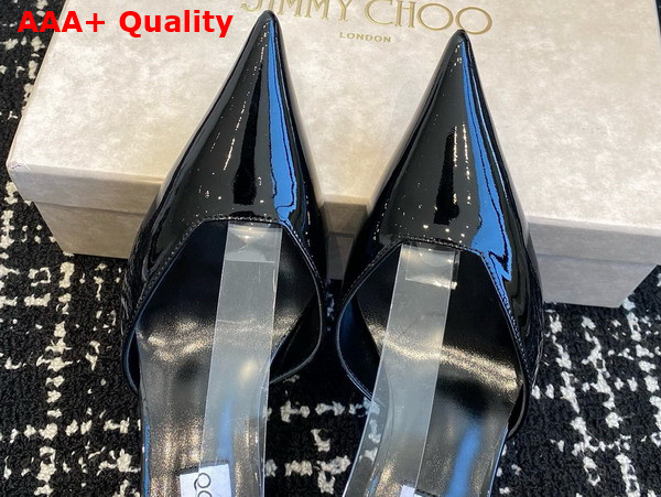 Jimmy Choo Stevie 50 Black Patent Leather Pumps Replica