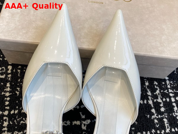 Jimmy Choo Stevie 50 Latte Patent Leather Pumps Replica