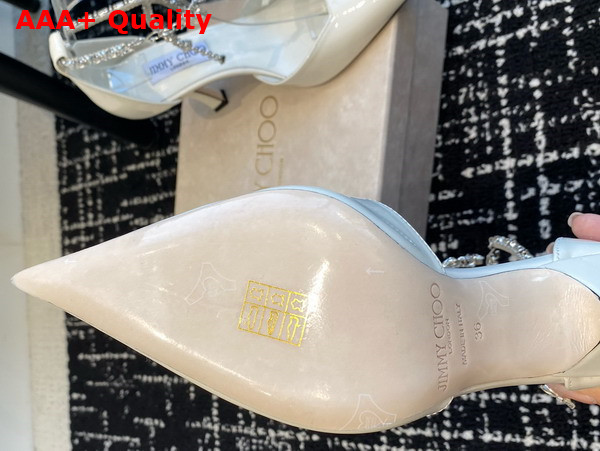 Jimmy Choo Stevie 50 Latte Patent Leather Pumps Replica