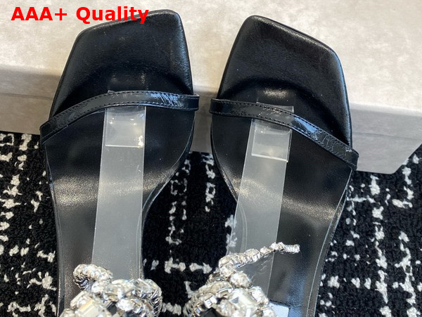 Jimmy Choo Verity Sandal 100 Black Vintage Metallic Leather Sandals Replica