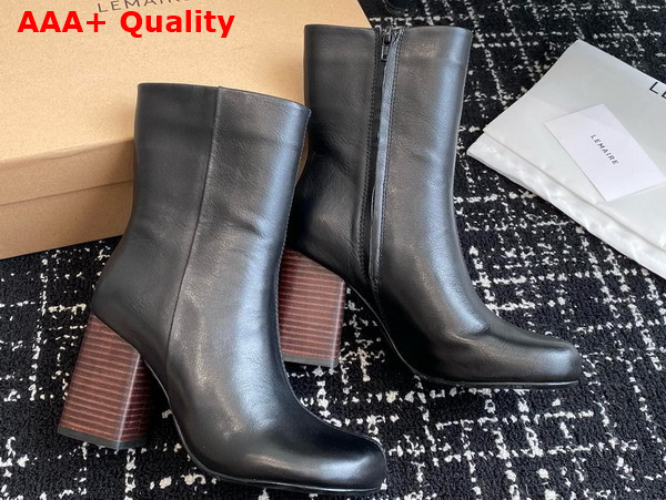 Lemaire Anatomic Boots 80 Women bk999 Black ll0078 Glossy Vegetable Leather Replica