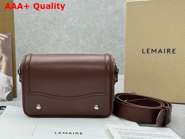 Lemaire Ransel Mini Satchel Pecan Brown Glossy Leather Replica