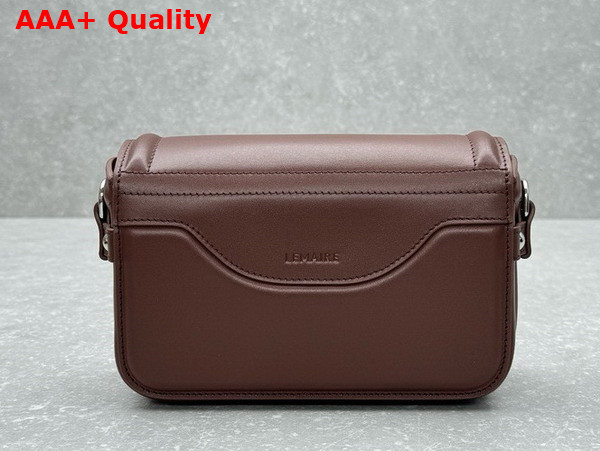 Lemaire Ransel Mini Satchel Pecan Brown Glossy Leather Replica