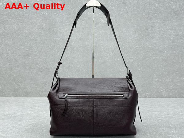 Lemaire Week End Gear Bag Dark Eggplant Glossy Vegetable Leather Replica