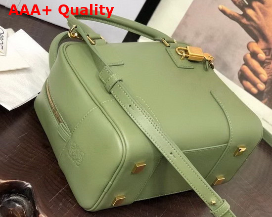 Loewe Amazona 19 Square Bag in Avocado Green Nappa Calfskin Replica