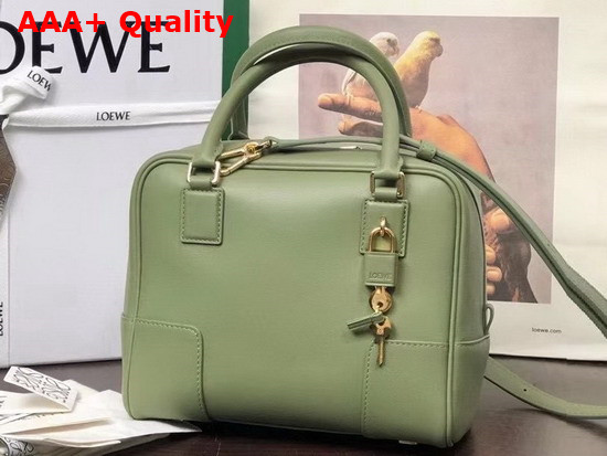 Loewe Amazona 19 Square Bag in Avocado Green Nappa Calfskin Replica