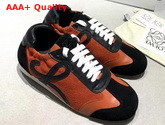 Loewe Ballet Runner Orange and Black Suede and Calfskin Replica