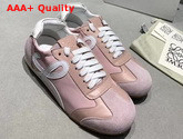 Loewe Ballet Runner Pink and White Leather Replica