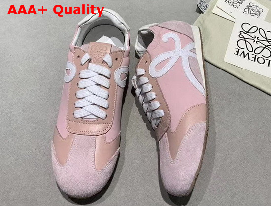 Loewe Ballet Runner Pink and White Leather Replica