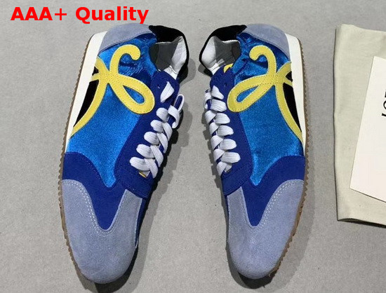 Loewe Ballet Runner in Blue Nylon and Suede Leather Replica