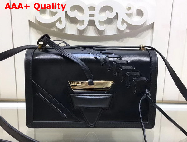 Loewe Barcelona Laced Large Bag Black Calfskin Replica