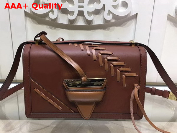 Loewe Barcelona Laced Large Bag Tan Calfskin Replica