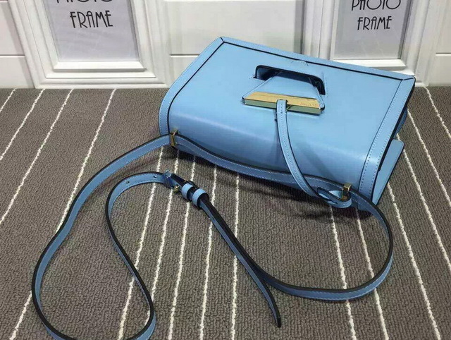 Loewe Barcelona Shoulder Bag Light Blue Calf Leather for Sale