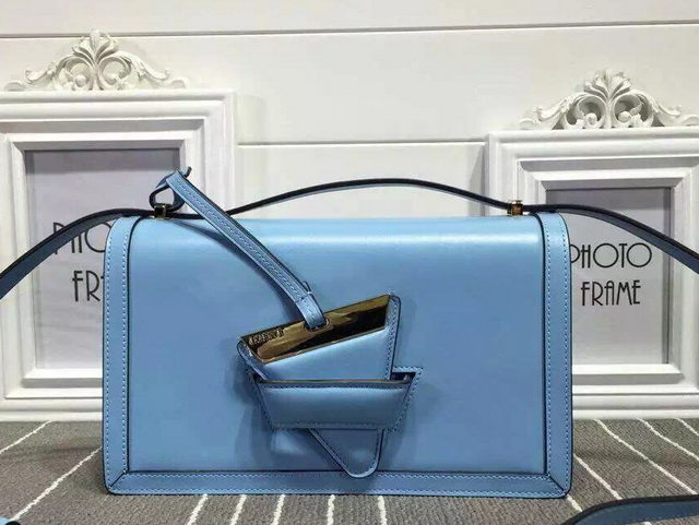 Loewe Barcelona Shoulder Bag Light Blue Calf Leather for Sale