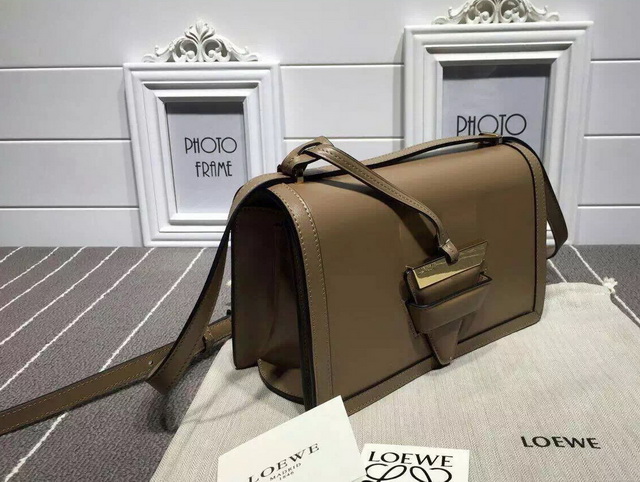 Loewe Barcelona Structured Bag Apricot Calf Leather for Sale