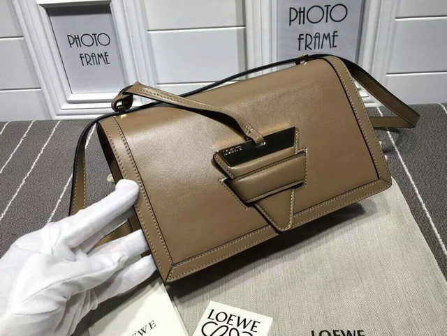 Loewe Barcelona Structured Bag Apricot Calf Leather for Sale