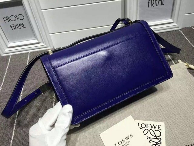 Loewe Barcelona Structured Bag Blue Calf Leather for Sale