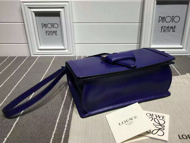 Loewe Barcelona Structured Bag Blue Calf Leather for Sale