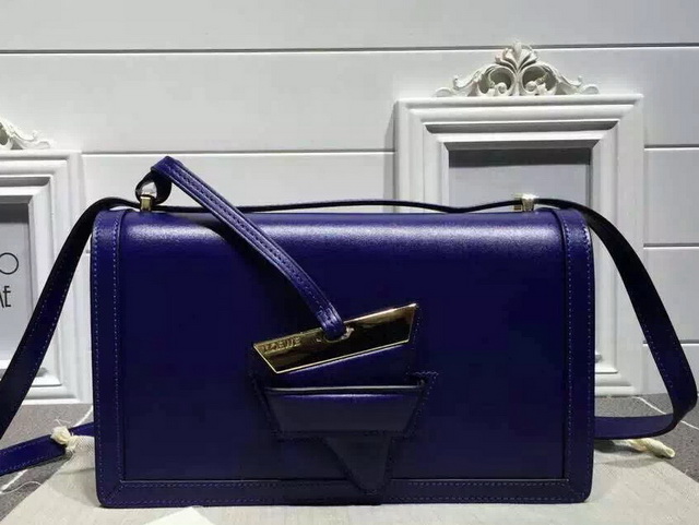 Loewe Barcelona Structured Bag Blue Calf Leather for Sale