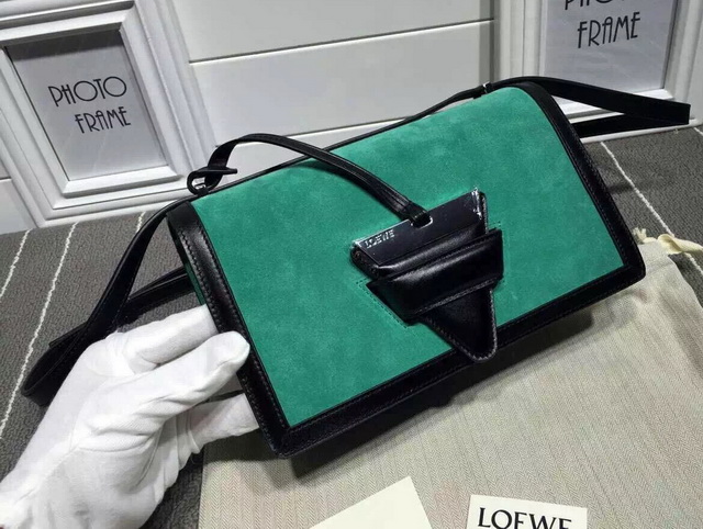 Loewe Barcelona Structured Bag In Suede And Calf Leather for Sale