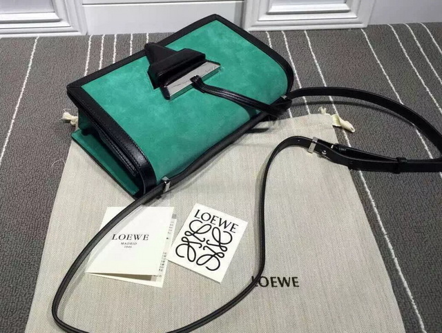 Loewe Barcelona Structured Bag In Suede And Calf Leather for Sale