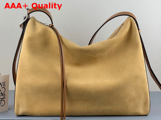 Loewe Berlingo Bag in Nubuck and Calfskin Gold Replica