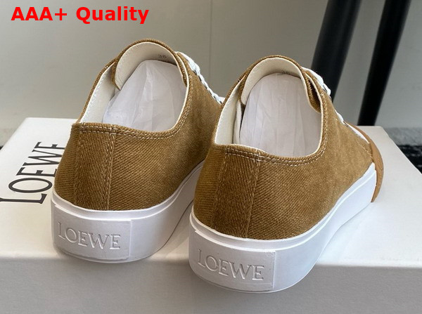 Loewe Bloc Sneaker in Brown Denim Replica