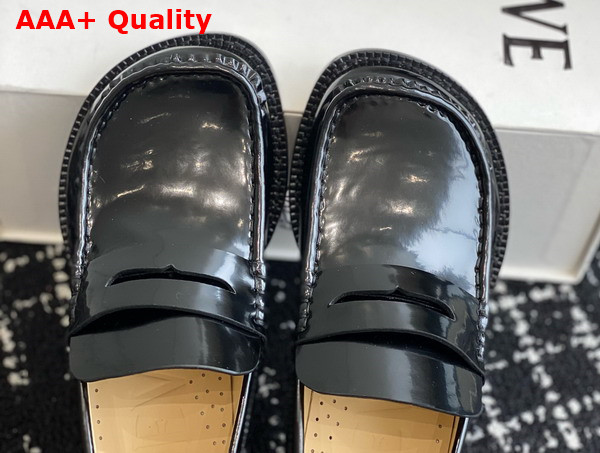 Loewe Campo Loafer in Black Calfskin Replica