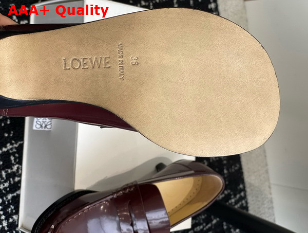 Loewe Campo Loafer in Burgundy Calfskin Replica